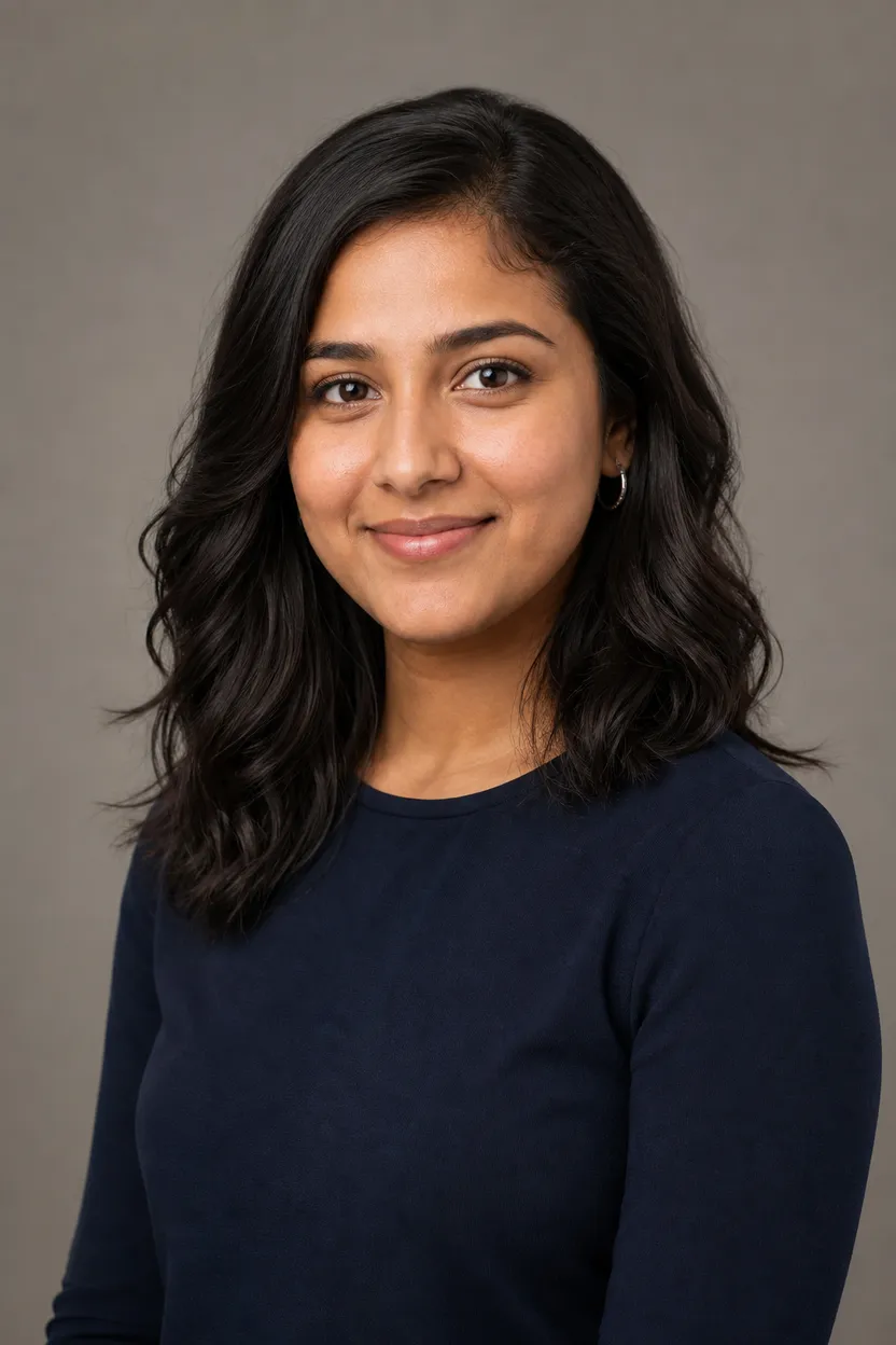 AI avatar: the same original face, three-quarter shot