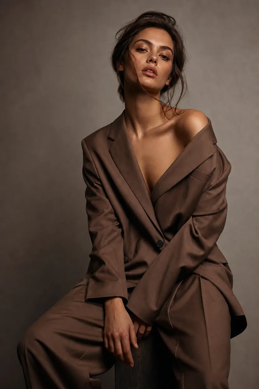 AI style template result: editorial fashion look